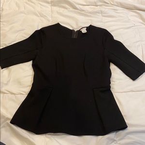 Club Monaco black quarter length sleeved top